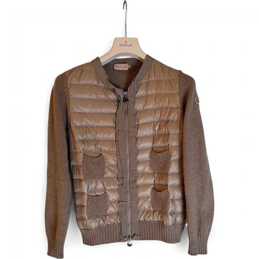 MONCLER Wool Knit Down 4-Pocket Cardigan