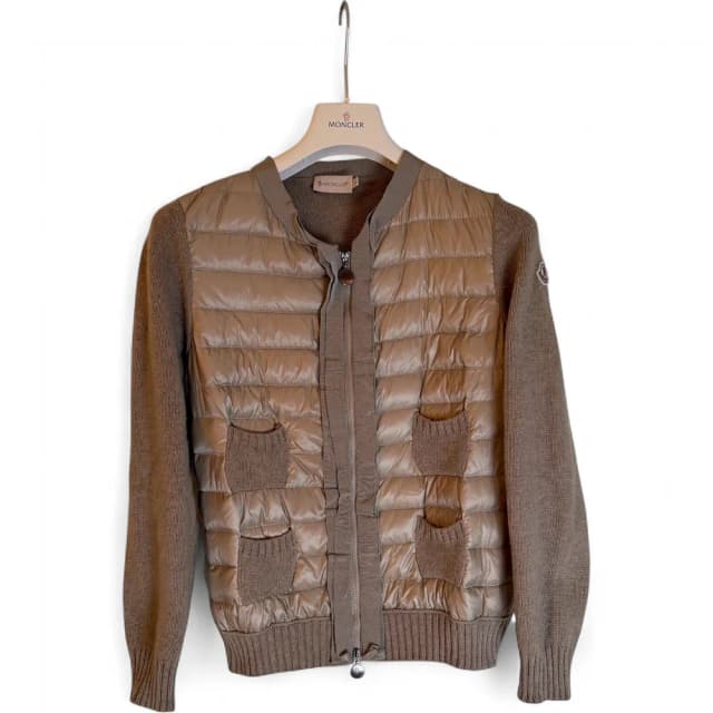 MONCLER Wool Knit Down 4-Pocket Cardigan