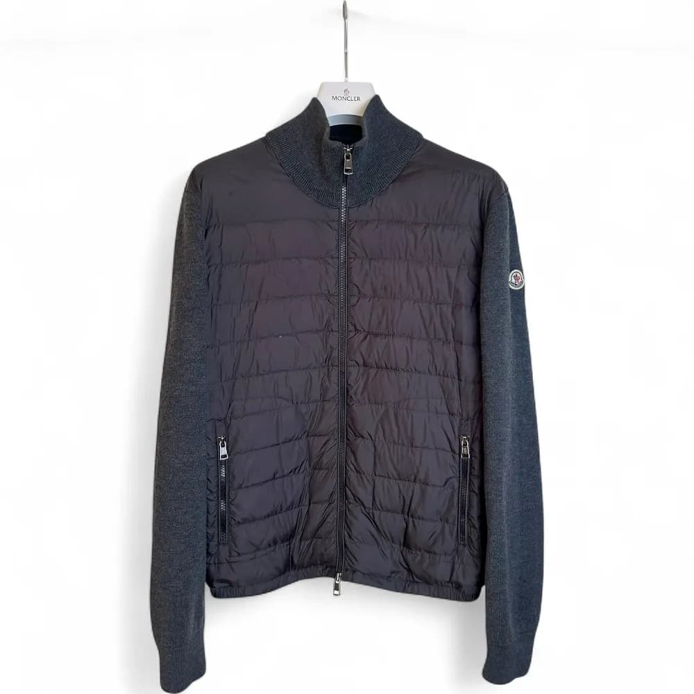 MONCLER Tricot Padded Zip-Up Cardigan