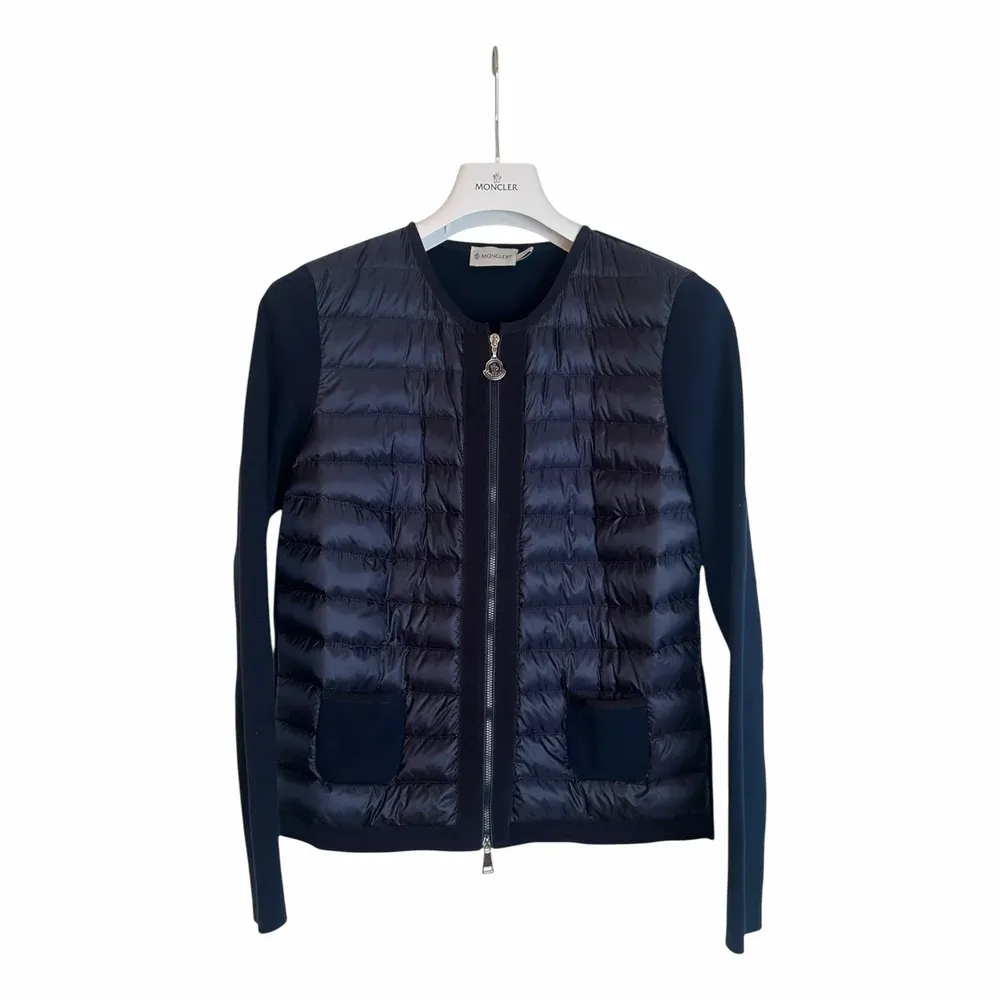 Moncler Padded Wool Zip-Up Cardigan