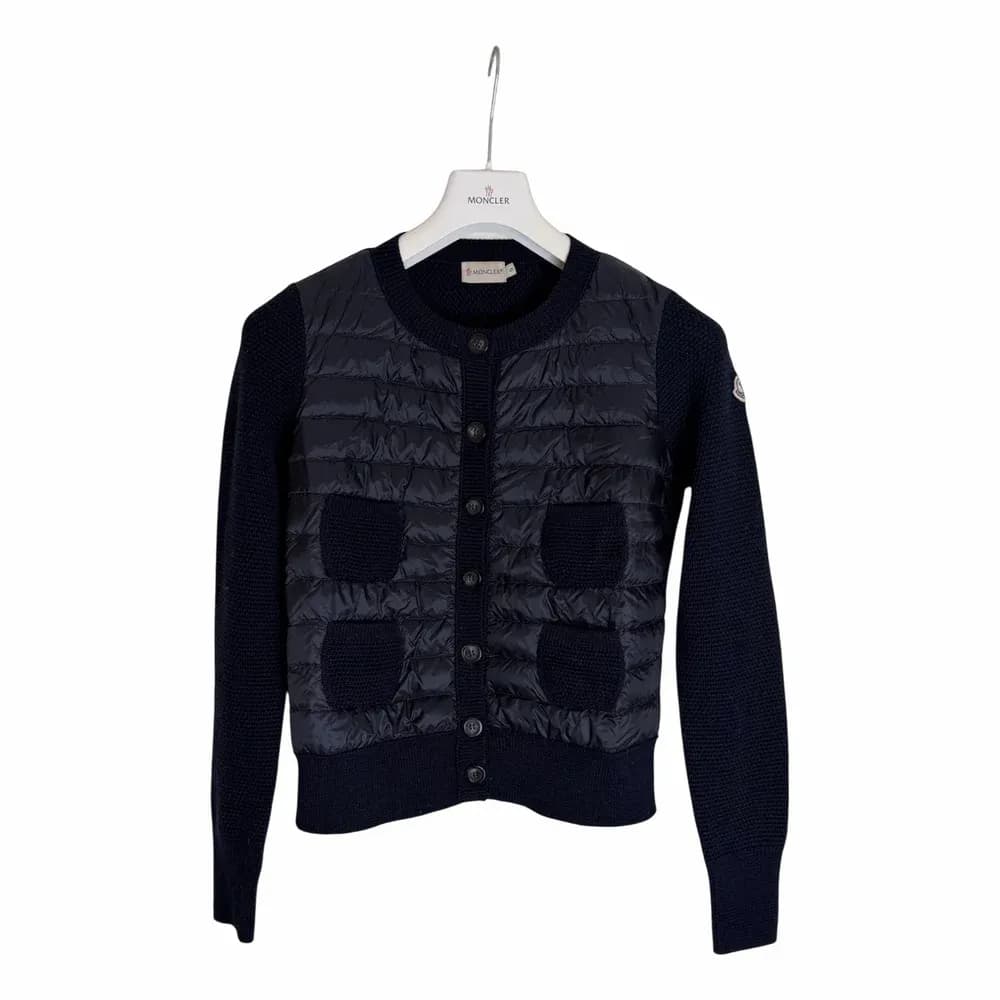 MONCLER Padded Wool Zip-Up Cardigan