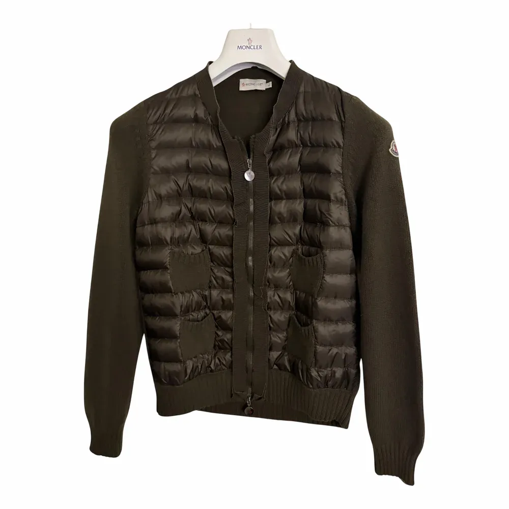 Moncler Padded Wool Zip-Up Cardigan