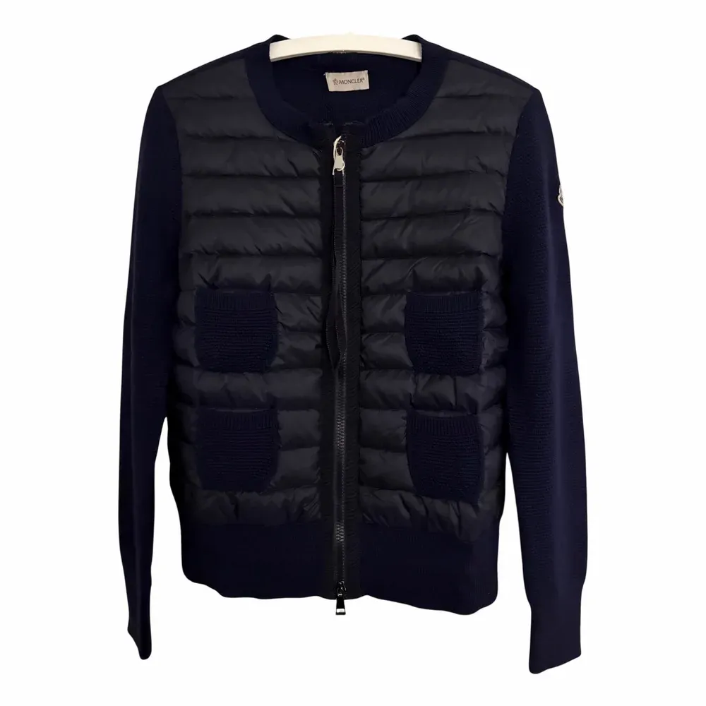 Moncler Padded Wool Zip-Up Cardigan