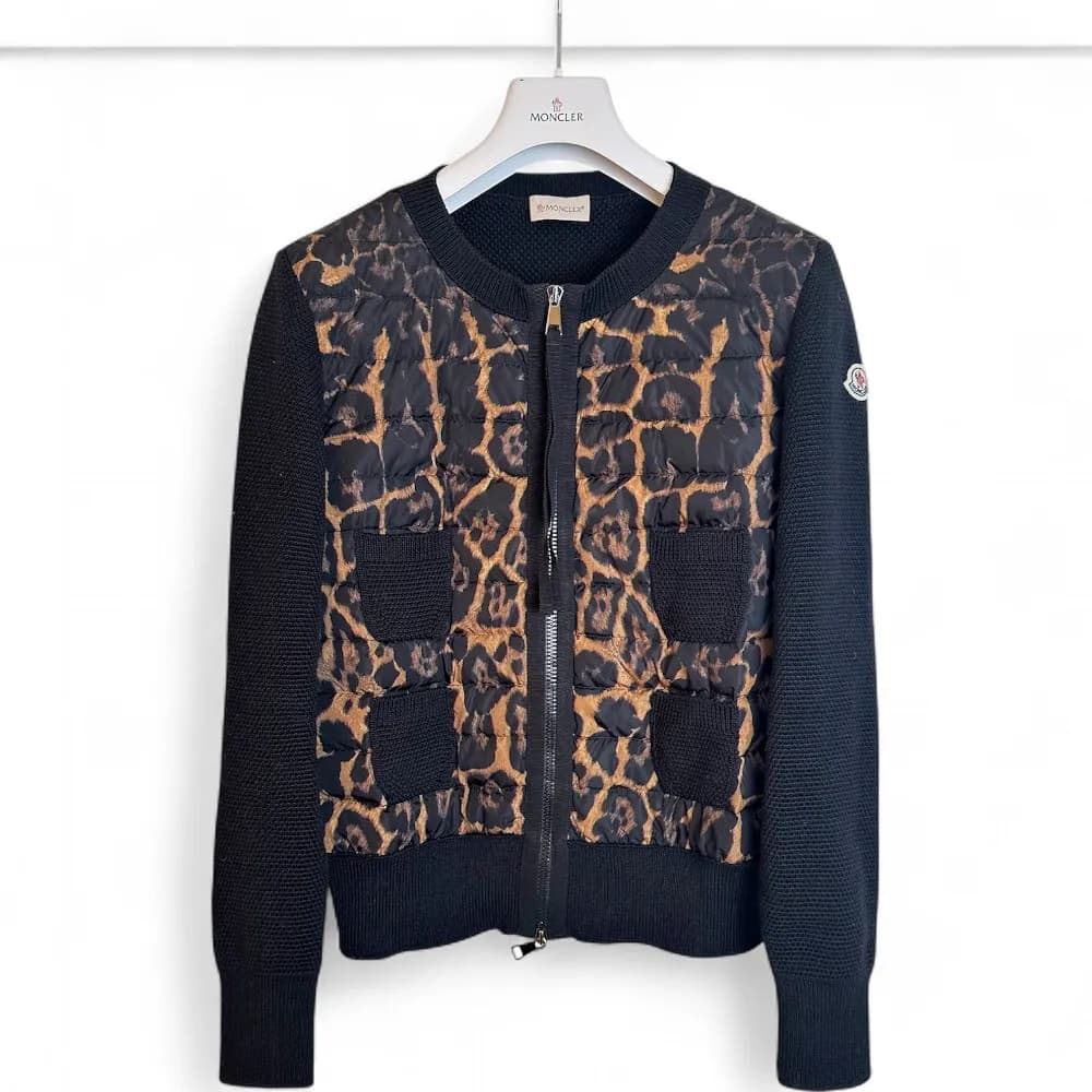 MONCLER Tricot Cardigan Leopard
