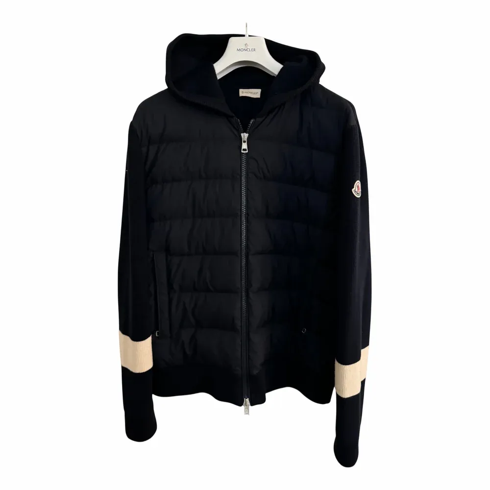 Moncler Down-Trimmed Hooded Cardigan