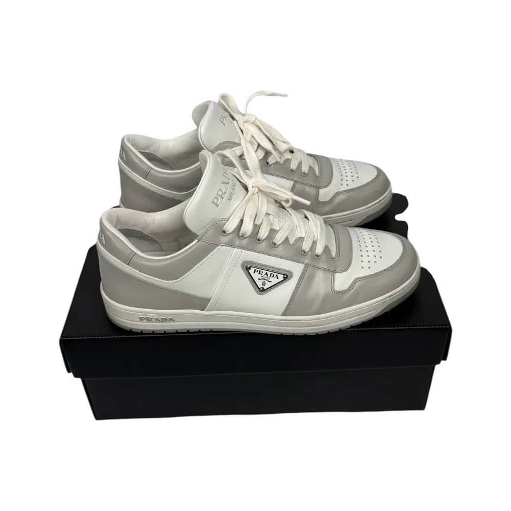 Prada Downtown Leather Sneakers