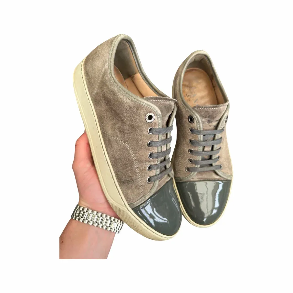 LANVIN DBB1 Patent Cap Toe Sneaker
