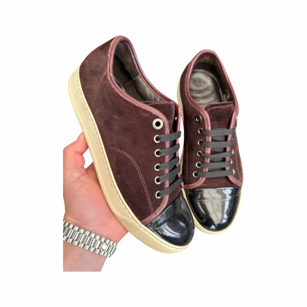 LANVIN DBB1 Patent Cap Toe Sneaker