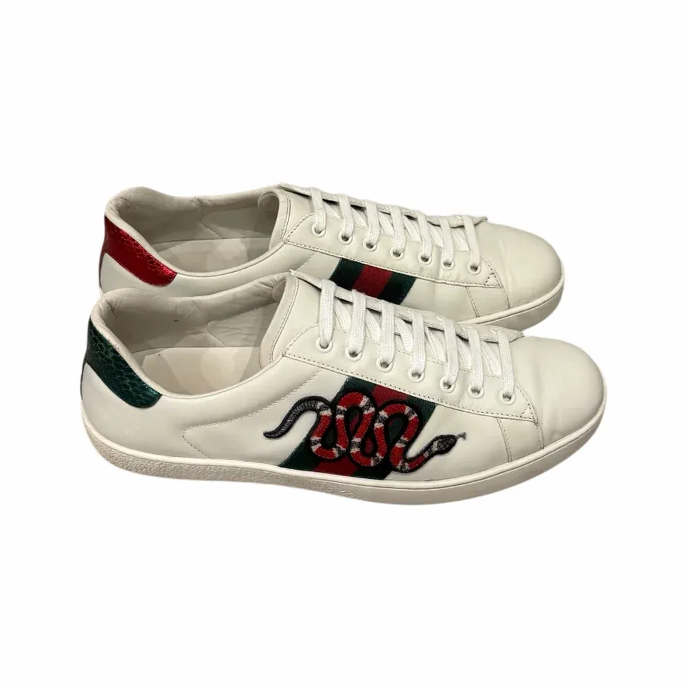 Gucci Ace Snake Embroidery Sneakers