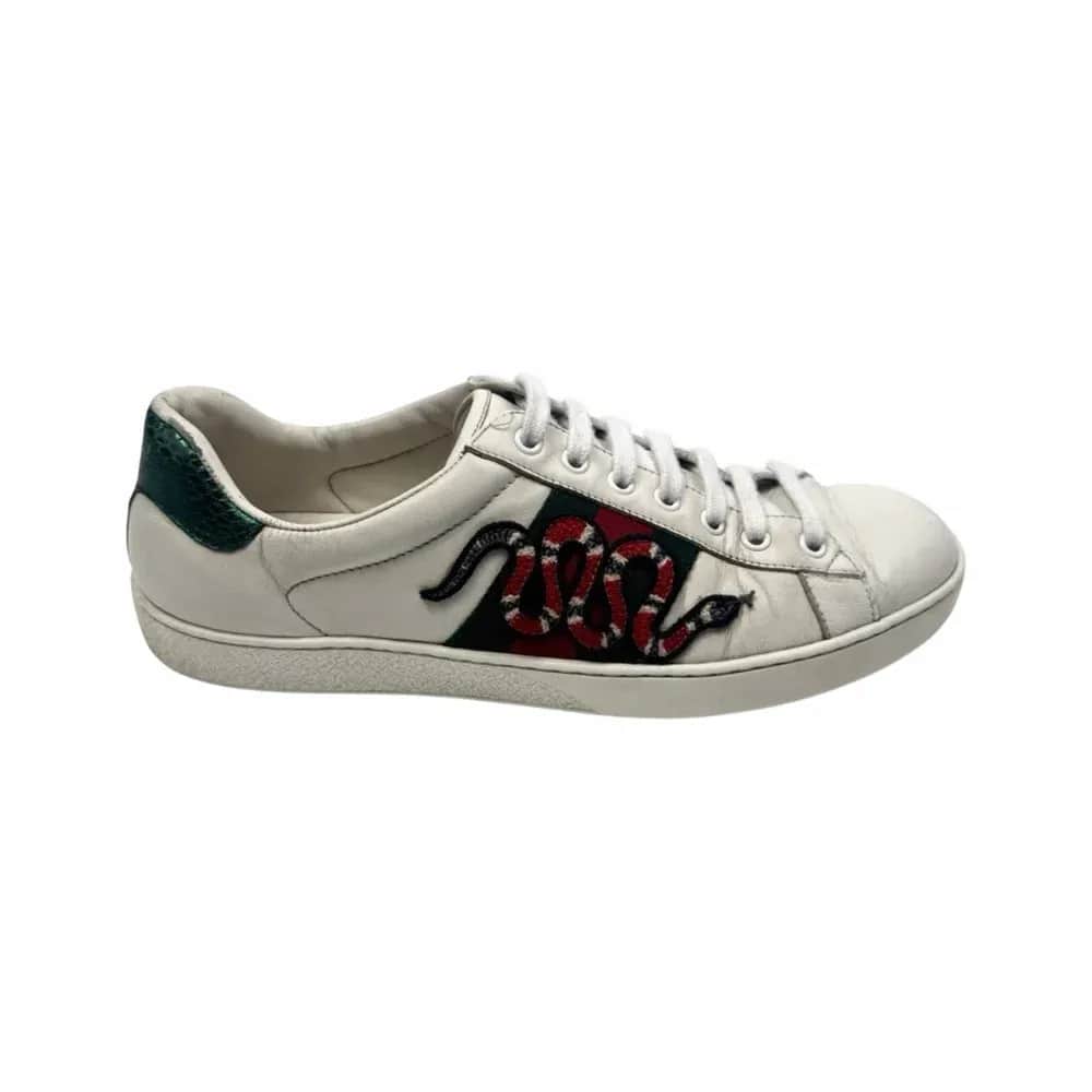 Gucci Ace Embroidered Snake Sneakers
