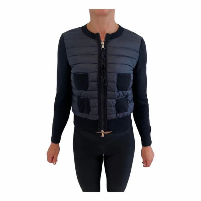 Moncler Padded Wool Zip-Up Cardigan