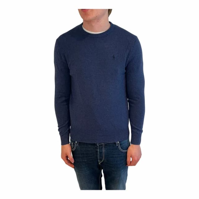Ralph Lauren Merino Wool-Cashmere Crew Neck Sweater